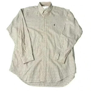 Vintage 90s Polo Ralph Lauren Blake XL  Pony Plaid Pattern‎ Casual Button Down